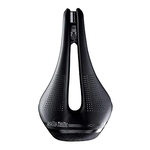 Selle Italia - Sillìn Bicicleta de Carretera Novus Boost Kit Carbonio Superflow, Rail Carbon/Keramic Ø7x9, Sillìn Corto Road Perfomance Fibra-tek Ligero, Comfort