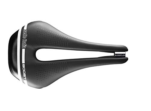 Selle Italia - Sillìn Bicicleta de Carretera Novus Boost TM Superflow, Rail Manganese Tubo Ø7, Sillìn Corto Road Perfomance Duro-tek, Comfort (S3)