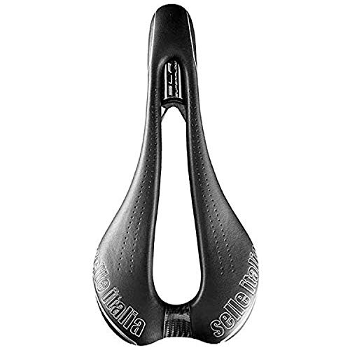 Selle Italia - Sillìn Bicicleta de Carretera SLR Kit Carbonio Superflow, Rail Carbon/Keramic Ø7x9, Sillìn Road Perfomance Fibra-tek Ligero, Comfort