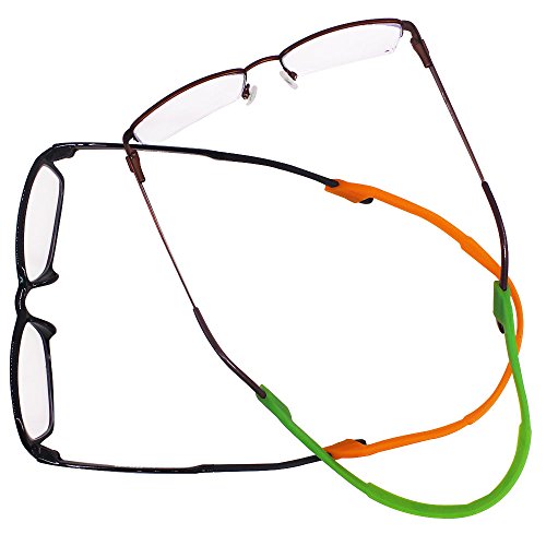 SENHAI.6 unidades de correas antideslizantes de silicona para gafas con 6 pares de ganchos de agarre a las orejas,para el deporte de niños y adultos. Colores negro, rojo, naranja, rosa, azul, verde