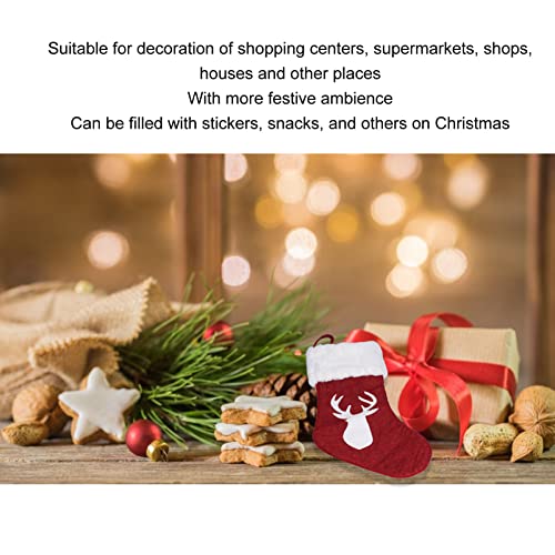 Shanrya Calcetín Colgante de Chimenea, Calcetín Colgante de Navidad Elástico para Tiendas para Supermercados
