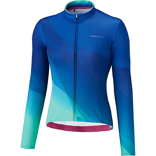 SHIMANO Kaede Camiseta térmica Mujer azul Talla XL 2020 Bike Jersey manga larga