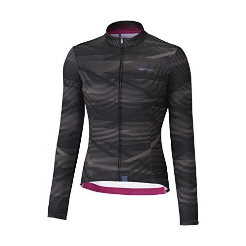 SHIMANO Kaede Camiseta térmica Mujer negro Talla L 2020 Bike Jersey manga larga