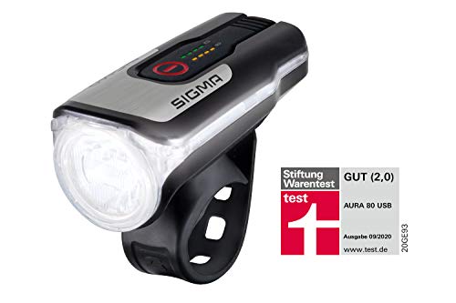 SIGMA SPORT - Juego de Luces LED para Bicicleta Aura 80 y Blaze | homologadas por la StVZO luz Delantera y Trasera con función de Freno.