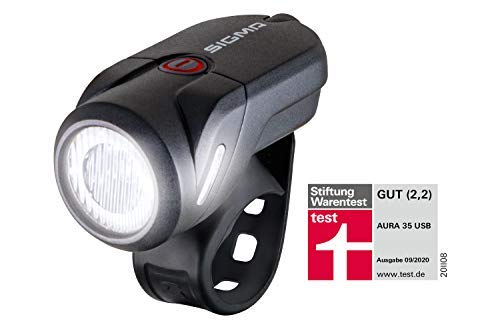 SIGMA SPORT - Set de faros de bicicleta LED Aura 35 y NUGGET II | Faro delantero y faro trasero con batería que cumplen la normativa alemana de tráfico