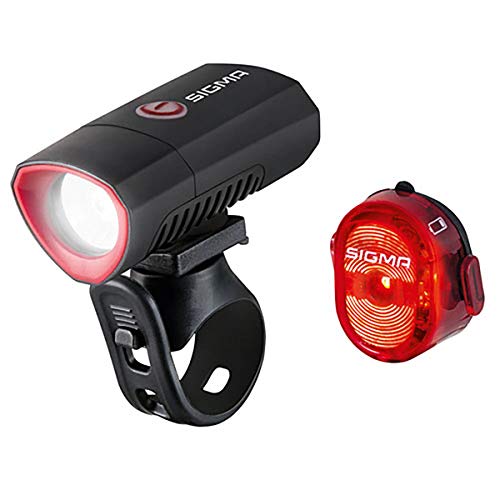 Sigma Sport Sigma 19550 Set Faro Delantero Buster 300 + Nugget II Flash, Negro