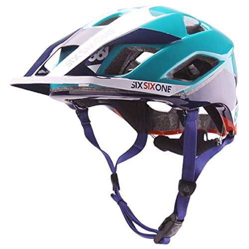 SixSixOne Fahrradhelm EVO AM, Orange Blau, XS/S, 7183-6