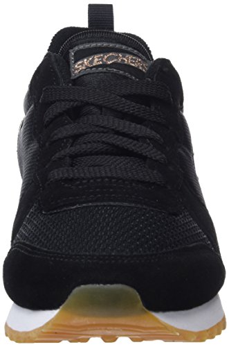 Skechers Retros-OG 85-Goldn Gurl, Zapatillas de Deporte Mujer, Negro (BLK Black Suede/Nylon/Mesh/Rose Gold Trim), 38 EU