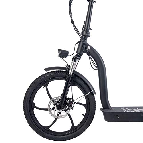 SMARTGYRO Lobo Patinete eléctrico con Ruedas de 20" y 16" (Base Amplia, Motor de 500W 36V, batería de 10.000 mAh, Vel MAX 25 h, Autonomía hasta 45 Km), Unisex-Adult, Negro