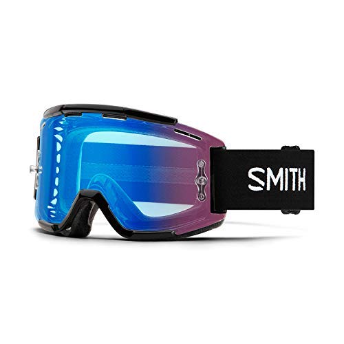 Smith SQUAD - Gafas de ciclismo de montaña unisex, Escuadrón Mtb, Unisex adulto, color Negro/Chromapop Contrast Rose Flash, tamaño talla única