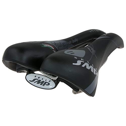 Smp Selle - Sillín híbrido de Gel para Bicicleta (275 x 140 mm), Color Negro