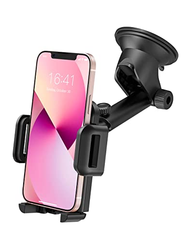 Soporte Coche Movil, Salpicadero/Parabrisas Porta Movil para Coche con Rotación de 360°, Universal Soporte Telefono Coche con Ventosa Fuerte Soporte Coche Movil para iPhone12 Pro MAX 11 X SE, Xiaomi