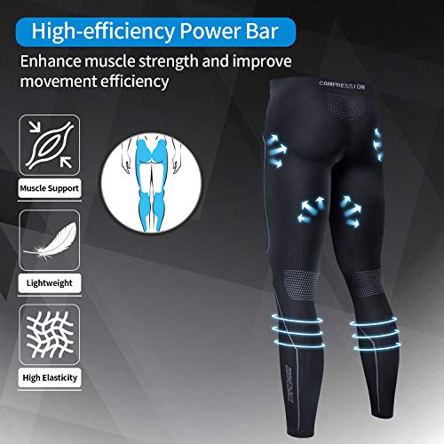 Souke Sports - Mallas Compresion Hombre, Leggings Hombre Deporte para Ejercicio Gimnasio Entrenamiento Cruzado Correr Pilates Ciclismo