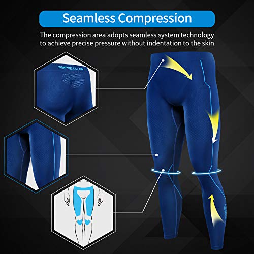 Souke Sports - Mallas Compresion Hombre, Leggings Hombre Deporte para Ejercicio Gimnasio Entrenamiento Cruzado Correr Pilates Ciclismo