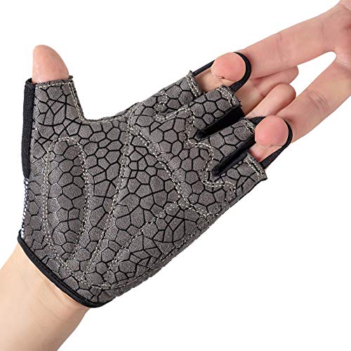 SPARKFIT Guantes de Ciclismo Cortos para Bicicletas de Carretera y Montaña, Guantes para Bicis MTB con Palma Antideslizante Amortiguadora, Lycra Ligera Que Absorbe la Humedad, Compresión Ajustada