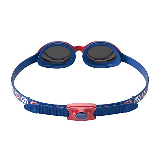 Speedo 811617C837 Gafas de Natación, Unisex niños, Azul Marino/Rojo (Lava/Ahumado), Talla Única