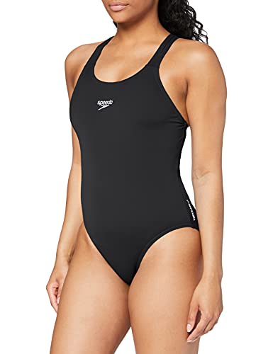 Speedo Endurance + Estampado Medalist Bañador, Adult Female, Negra, 36