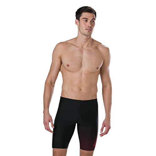 Speedo Gala Logo Jammer Am Bañador, Hombre, Black/Lava Red, 28