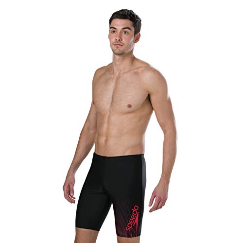 Speedo Gala Logo Jammer Am Bañador, Hombre, Black/Lava Red, 28