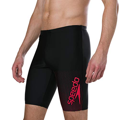 Speedo Gala Logo Jammer Am Bañador, Hombre, Black/Lava Red, 28