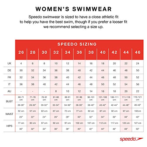 Speedo Women Boom Splice Muscleback Swimsuit - Black/Lava Red, 38