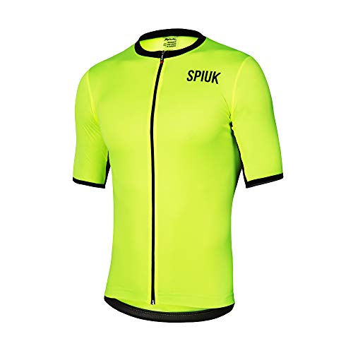 Spiuk Maillot M/C Anatomic Hombre Amarillo Fluor T. XL, Talla