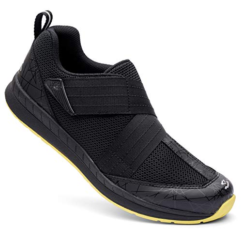 Spiuk Sportline Indoor Zapatilla Motiv, Adultos Unisex, Negro/Amarillo, T. 44