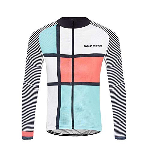 Sports Wear Maillot Ciclismo Hombre, Maillot Bicicleta Hombre, Camiseta Ciclismo con Manga Larga