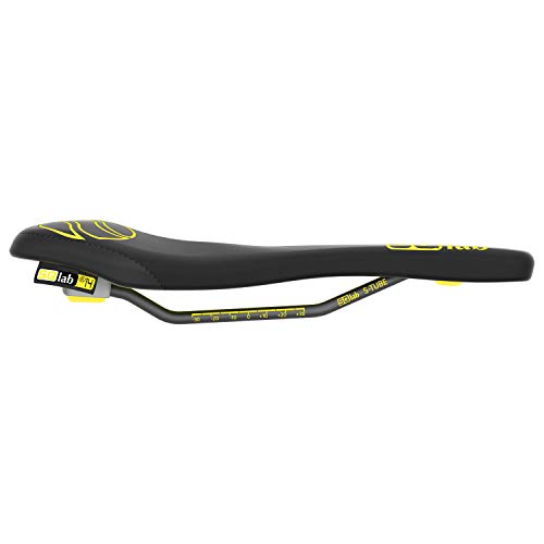 SQlab 611 Ergowave Active Flow Yellow Ed. LIM. S-Tube, 13 cm Sillín, Adultos Unisex, Negro-Verde