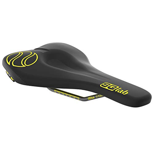 SQlab 611 Ergowave Active Flow Yellow Ed. LIM. S-Tube, 13 cm Sillín, Adultos Unisex, Negro-Verde