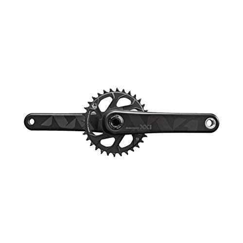 SRAM Uni Bielas XX1 Eagle 170 mm, 30t DM Cannondale AI sin BB30 Rodamiento Interior, 00.6118.442.004 Manivela, Negro, One Size