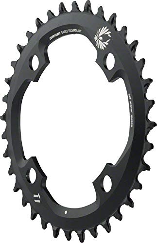 SRAM Uni X-Sync Eagle 36T, LK: 104 mm, de Aluminio, 12 aumentos (estándar y Boost Compatible), 11.6218.033.020 Cadena Hojas, Negro, 30t