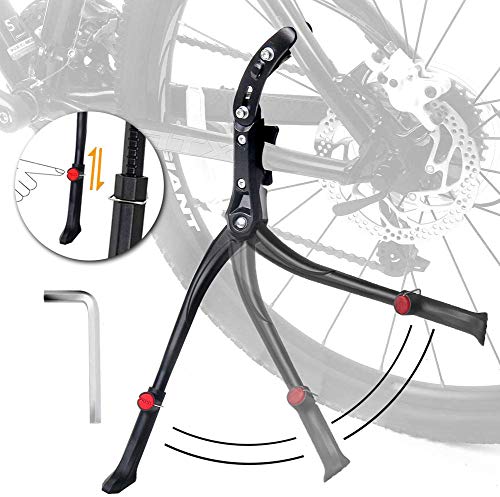 STAY GENT Pata de Cabra para Bicicleta, Aluminio Soporte Ajustable del Retroceso de Bici Caballete Bicicleta con Llave Hexagonal C