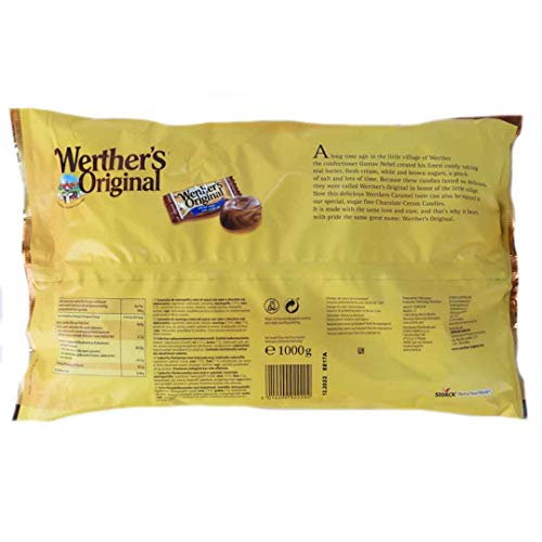 STORCK Caramelos Werther's Original Sin Azúcar Sabor Chocolate 1kg - Jujuca