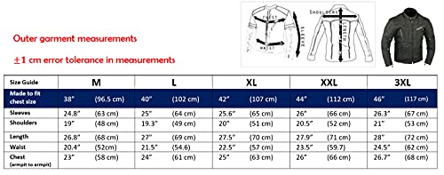 STORM Chaqueta Armadura Protección Moto tormenta con ventila Motocicleta, Grande