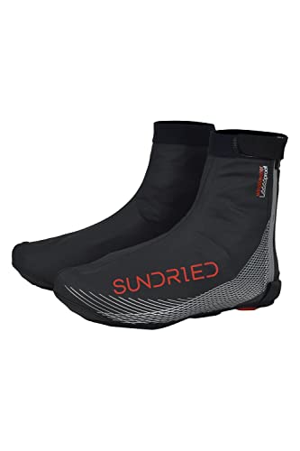 SUNDRIED ciclismo Overshoes mejores para el verano de invierno impermeable Overshoes la bici del camino de MTB de aluminio de ciclo Accesorios (Negro, S)