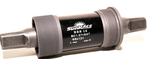 SunRace BBS15 Eje de Pedalier, Negro, 111 mm