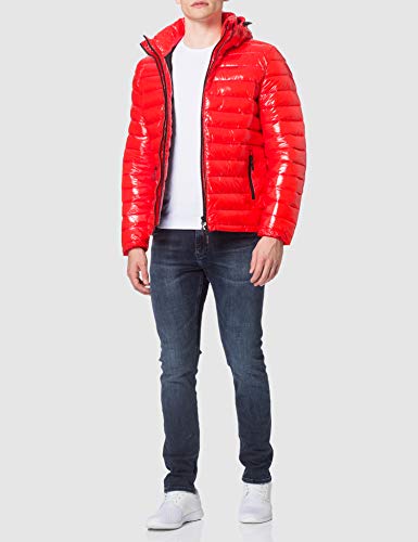 Superdry A4-Padded Chaqueta, Cherry Tomato, L para Hombre