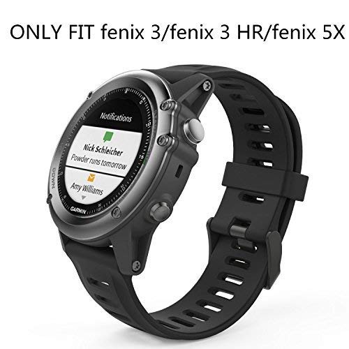 SUPORE Garmin Fenix 3 Correa de Reloj, reemplazo Respirable Suave del silicón Pulsera Hermosa Deporte y edición para Fenix 3/Fenix 3 HR/Fenix 5X Multi-Colors Smart Watch