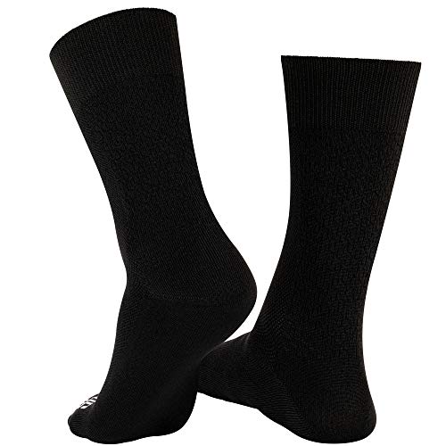 Support, calcetines de ciclismo para hombre, superligeros, tecnología transpirable, de fibra antideslizante, unisex, accesorios de ciclismo, senderismo, escalada color negro, 42 – 44 EU