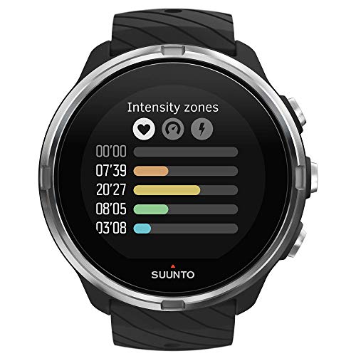 Suunto 9 Reloj Deportivo GPS con batería de Larga duración y medición del Ritmo cardiaco en la muñeca, Unisex-Adulto, Negro/Acero, Talla Única