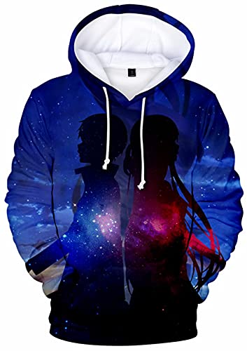 Sword Art Online 3D Sudaderas con capucha Alice Synthesis Kazuto Casual Jumper Manga Shinozaki Rika Kirigaya Kirito Suguha Sportswear Sudaderas para niños y niñas, 03 Manga Sao, M