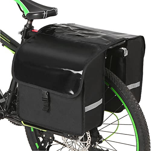 Taruor Alforjas para Portaequipajes de Bicicleta, Bolsas Bicicleta Traseras Impermeable, 28L Bolsa para Bicicleta de Montaña