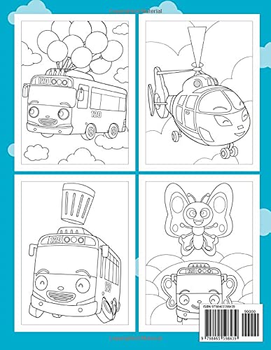 Tayo the Little Bus Coloring Book: Lots Of Beautiful Illustrations And Patterns For You To Freely Color And Have More Fun.