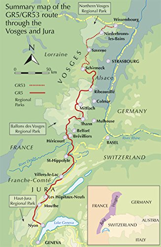The GR5 Trail - Vosges and Jura: Wissembourg/Schirmeck to Lac Leman, GR5 and GR53 (International Trekking) [Idioma Inglés]: Schirmeck to Lac Léman, and the GR53