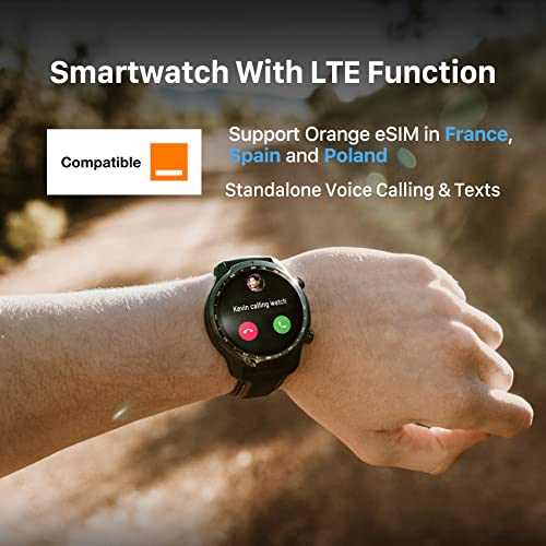 TicWatch Pro 3 LTE Smartwatch, Wear OS de Google, conectividad celular de Vodafone OneNumber y Orange, seguimiento de frecuencia cardíaca y NFC, IP68 Swim Ready, batería de larga duración