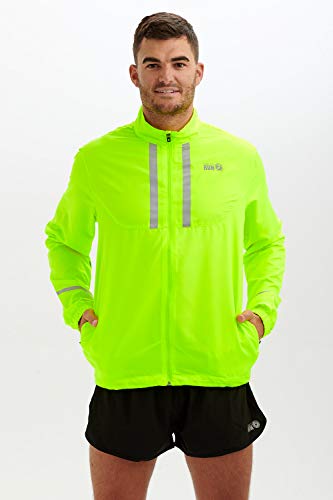 Time To Run Chaqueta Pace Ligera y Resistente al Viento para Correr/Ciclismo Hombre M Lima