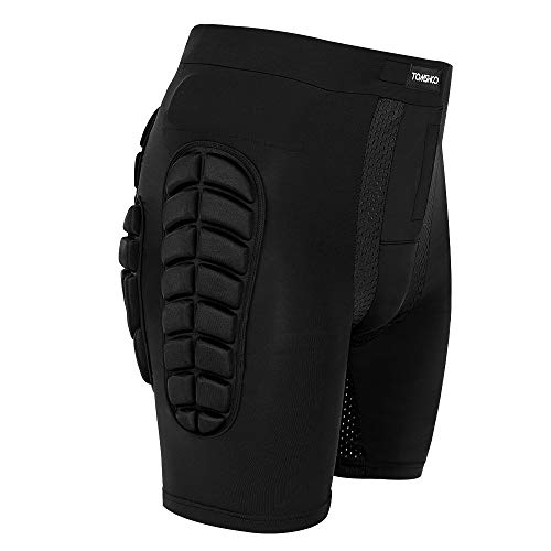 TOM SHOO Pantalones Cortos Acolchados 4D, Pantalones Cortos de Esquí, Protección Cadera para Esquí Patinaje Snowboard Hockey Patineta Deportes