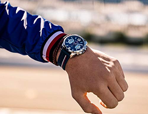 Tommy Hilfiger Reloj Multiesfera para Hombre de Cuarzo con Correa en Caucho 1791476