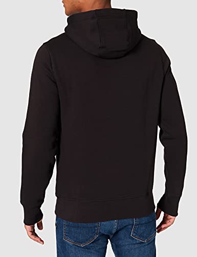 Tommy Hilfiger Tommy Logo Hoody 0752 - Sudadera con Capucha Hombre, Negro (Jet Black Base), S